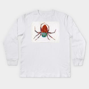 the very busy spider Kids Long Sleeve T-Shirt